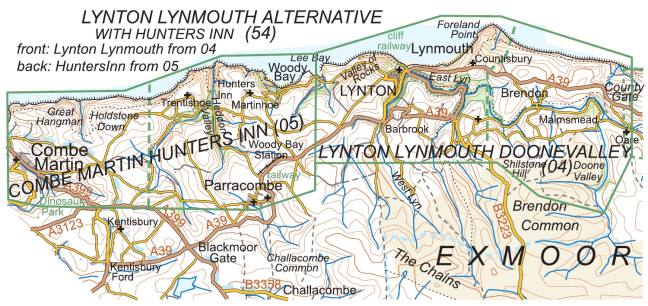 Walking Maps of Exmoor West: Areas Covered