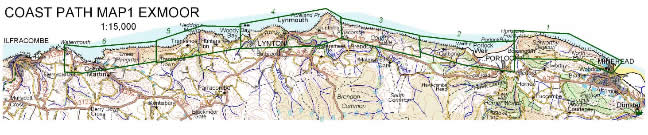 Coast Path Walking Map: Exmoor