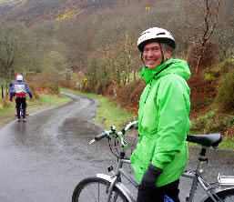 Ricky Knight cycling on Exmoor